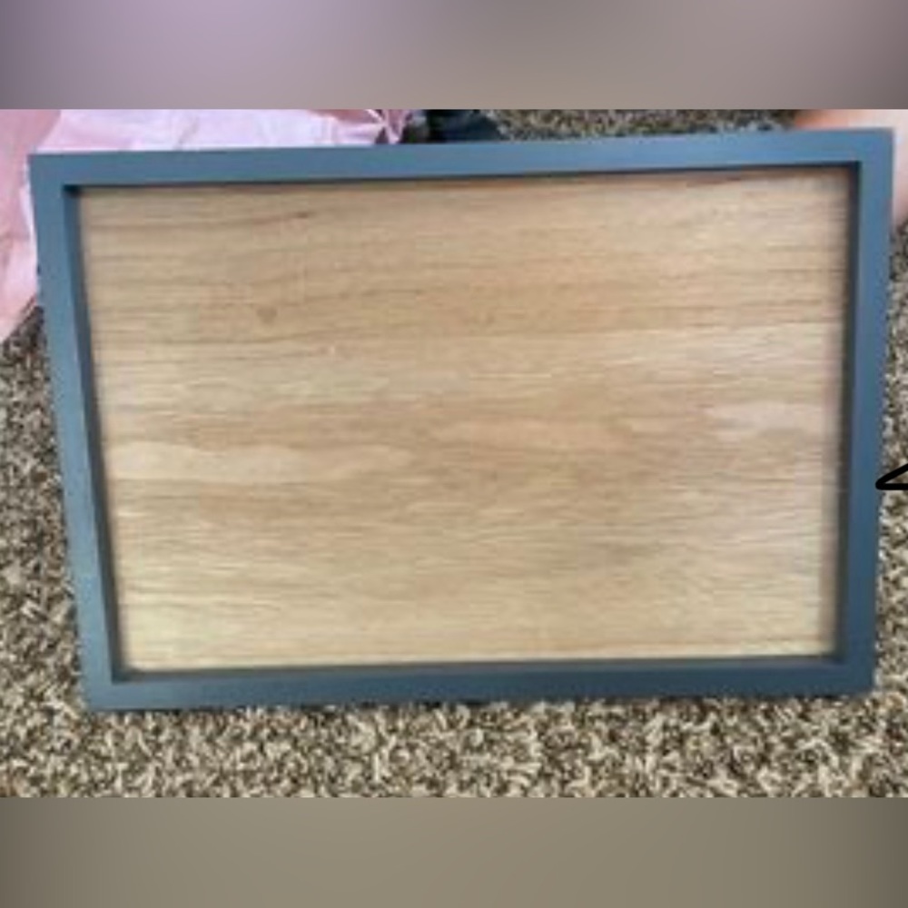 Wooden Blue Rectangular Platter